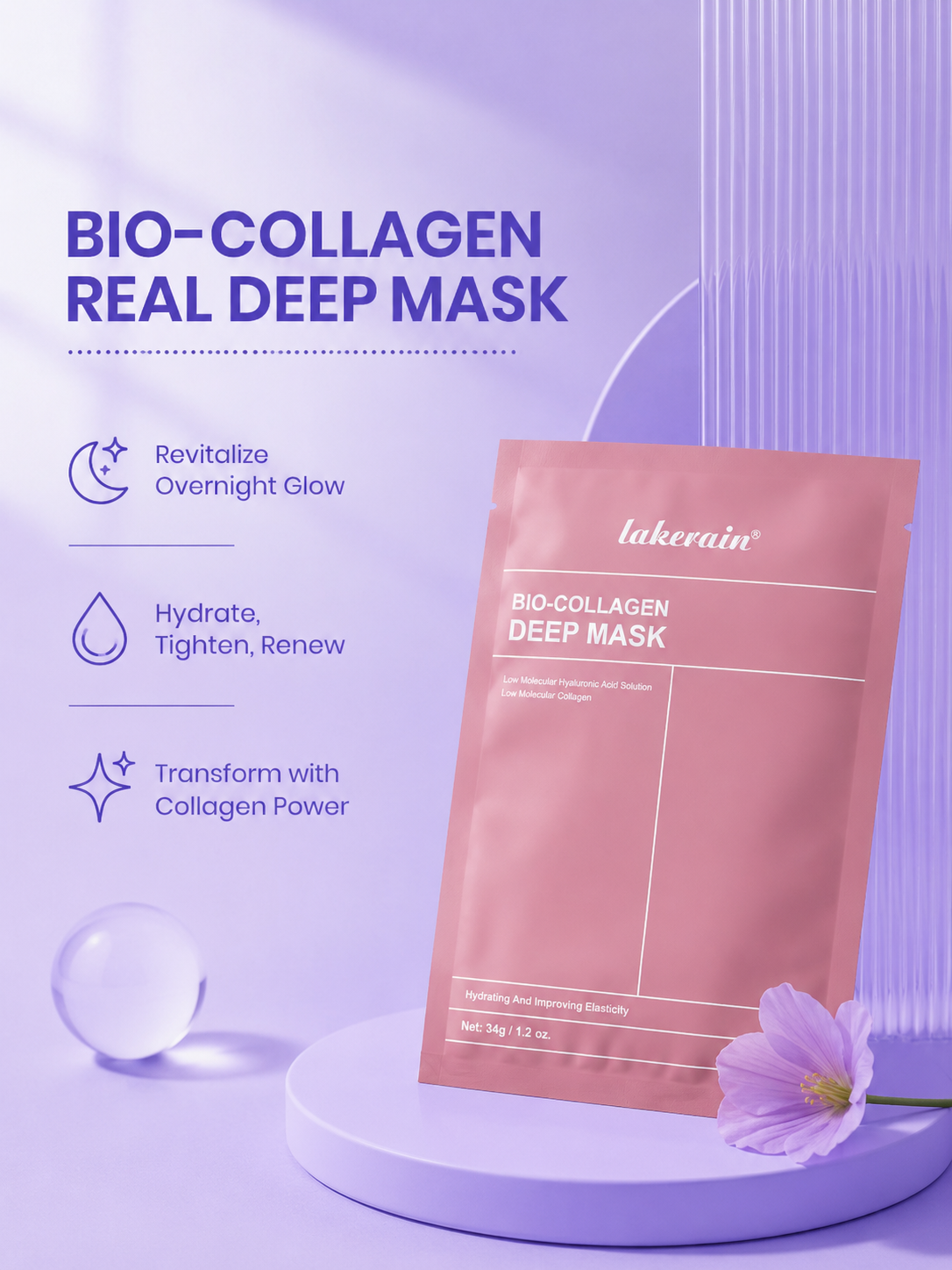 2 in 1 - Collagen night wrapping mask