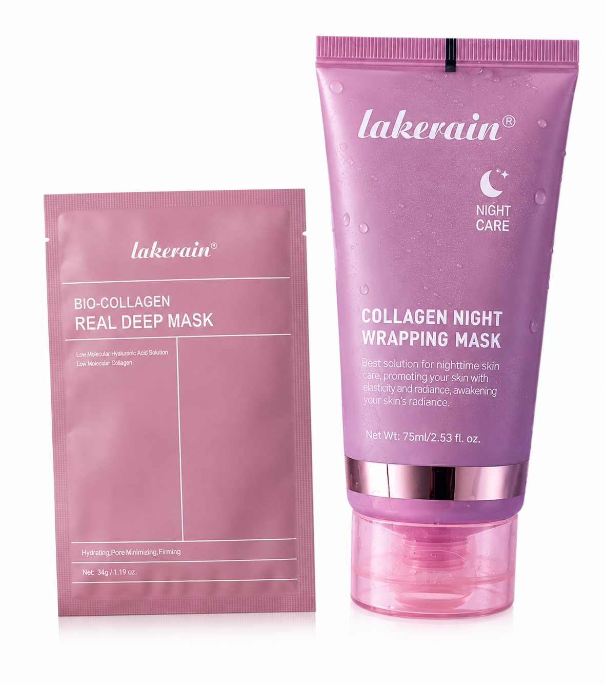 2 in 1 - Collagen night wrapping mask