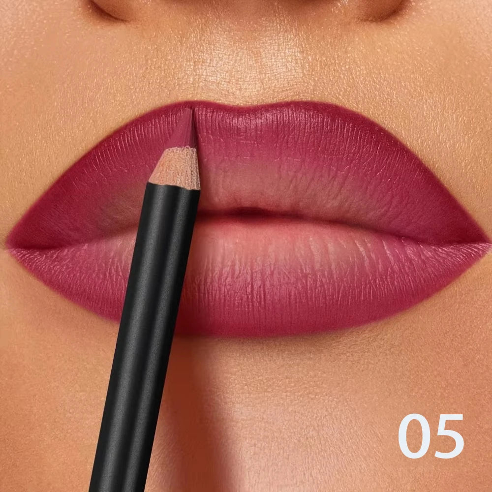 6-Color Waterproof Matte Lip Liner