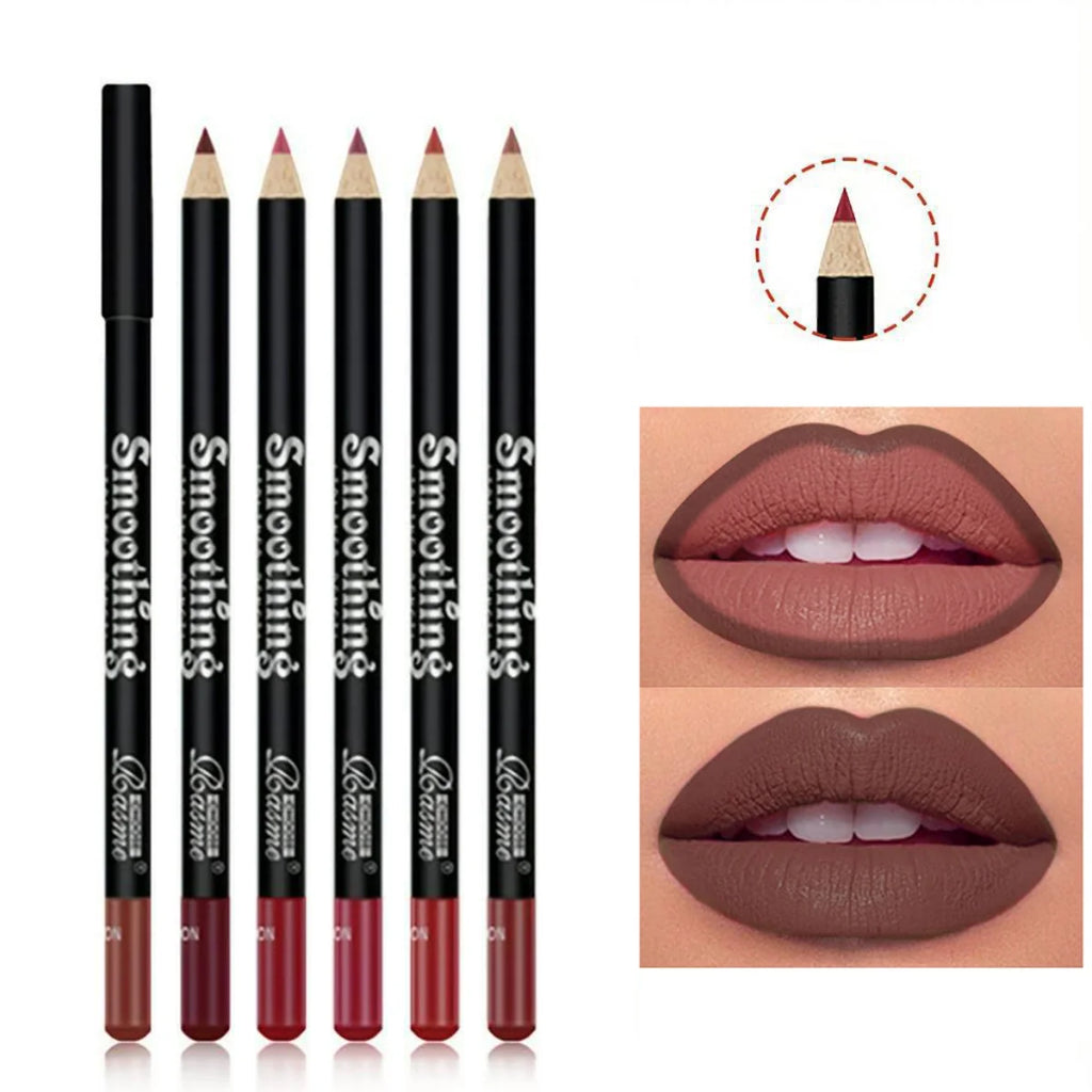 6-Color Waterproof Matte Lip Liner