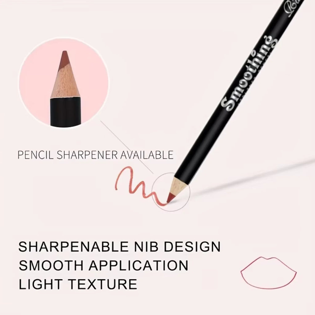 6-Color Waterproof Matte Lip Liner