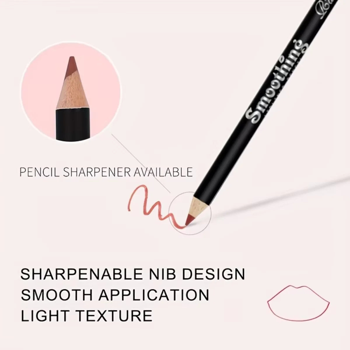 6-Color Waterproof Matte Lip Liner